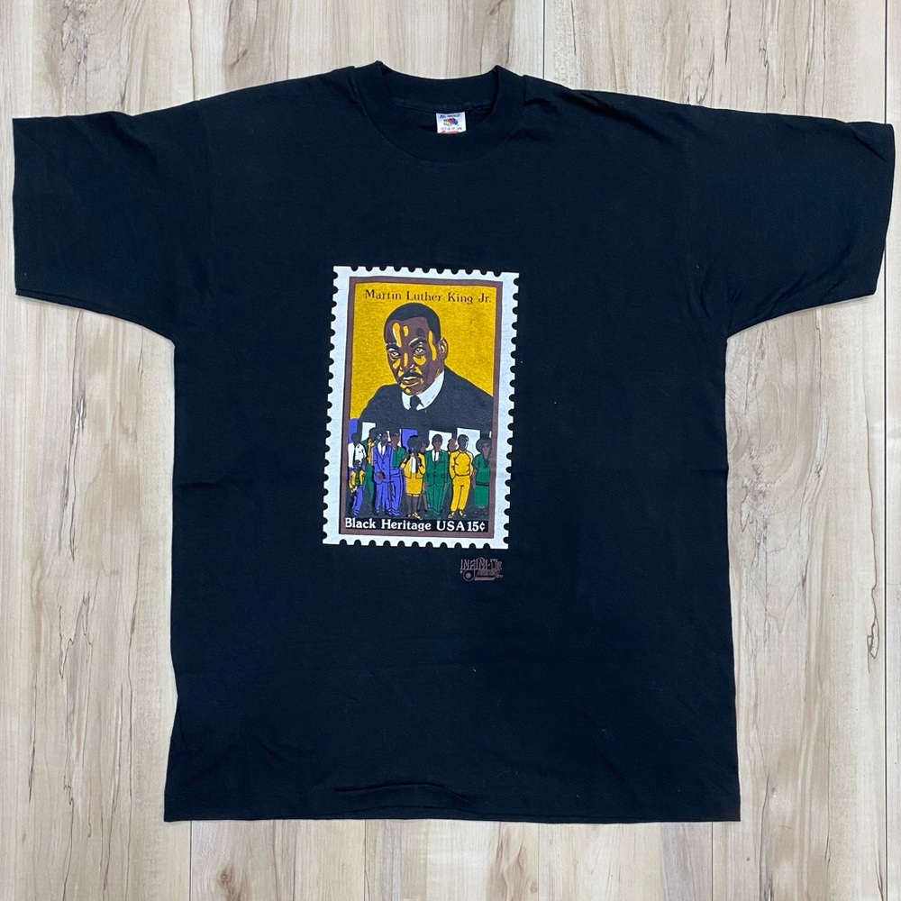 Vintage 93 MLK postcard single stitched shirt size XL